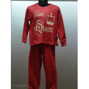 Funderwear meisjes pyjama 'Little Queen' rood