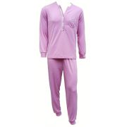 Lunatex dames pyjama licht geruwd 'Hartjes' roze