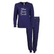 Irresistible dames pyjama 'Sleep-Dream-Sparkle' marine