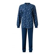 Lunatex dames pyjama 'Porto leafs' marine
