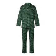 Gentlemen heren pyjama Poplin 'Blocks & dots' groen