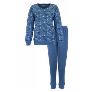 Tenderness dames pyjama 'Small flower denim blue' petrol
