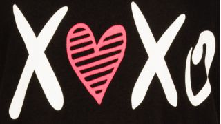 Temptation dames nachthemd korte mouw 'XOXO' zwart