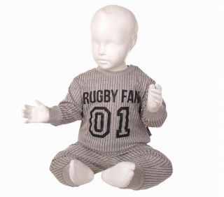 Fun2wear jongens pyjama 'Rugby' grijs