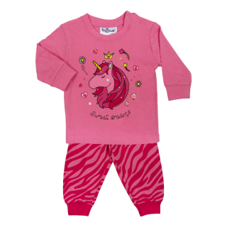 Fun2wear meisjes pyjama 'Sweet dreams unicorn' aurora pink