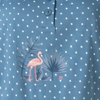 Cocodream dames set 3/4 broek Tropic flamingo jeans