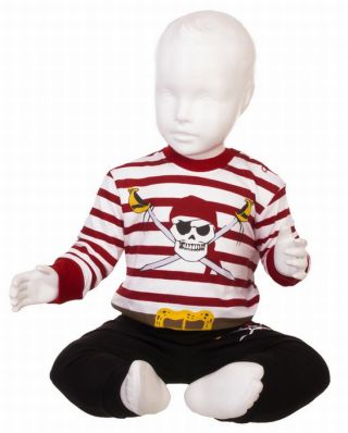 Fun2wear jongens pyjama 'Piraat' rood/wit