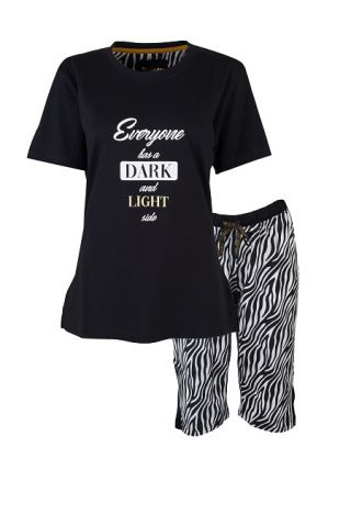 Irresistible dames set kniebroek 'Zebra' zwart/wit