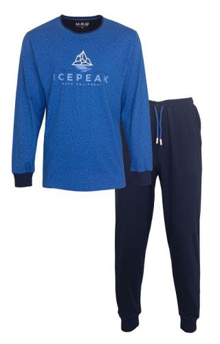 M.E.Q. heren pyjama 'Icepeak' blauw