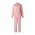 Lunatex dames pyjama doorknoop Veer roze