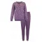 Tenderness dames pyjama 'Small flower dark purple' paars